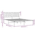 vidaXL Cadre de lit métal sans matelas et tête de lit blanc 150x200 cm