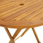vidaXL Ensemble de bistro 3 Pièces motif de feuilles tissu et bois massif