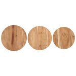 vidaXL Tables d'appoint 3 Pièces Bois d'acacia solide