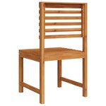 Chaises de jardin vidaXL sans accoudoirs 2 Pièces en bois d'acacia costaud