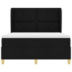 Lit Box Spring vidaXL avec Matelas Noir 140x200 cm en Tissu