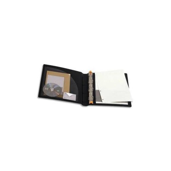 Classeur Exabinder 4 anneaux en D 30mm polypropylène Exactive - A4 maxi, noir EXACOMPTA