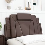 vidaXL Coussin de tête de lit marron 80 cm similicuir