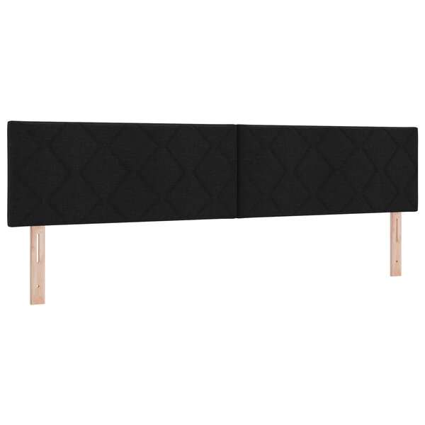 Têtière LED vidaXL Design Blocs en Diamant Noir 200 cm Tissu