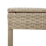vidaXL Chaises longues lot de 2 avec auvents et table gris clair rotin