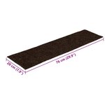 vidaXL Tapis d'escalier autocollants Rectangulaire 15 Pièces 76x20 cm