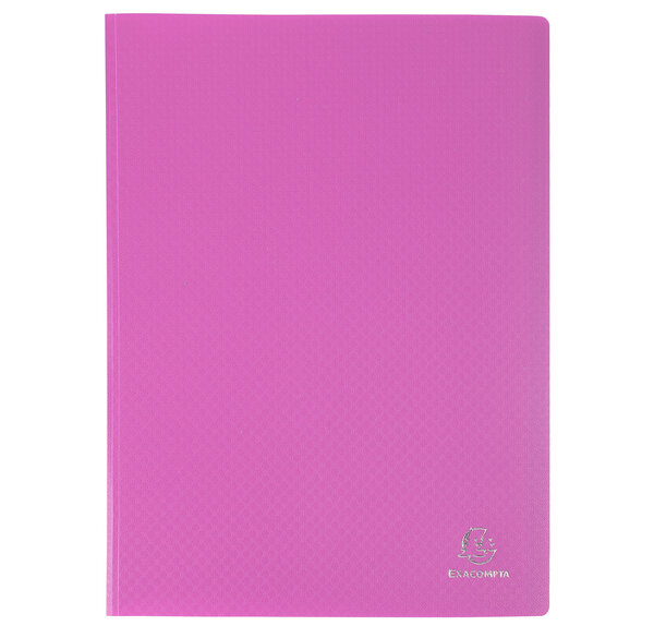 Protège-documents En Polypropylène 5/10e Opak Pochettes Cristal 80 Vues - A4 - Rose - X 10 - Exacompta