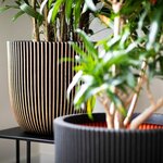 Capi Jardinière Groove 35x34 cm noir