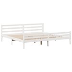 vidaXL Cadre de lit avec tête de lit sans matelas blanc 180x200 cm