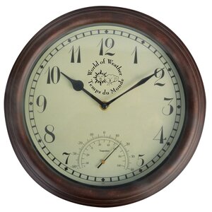Esschert Design Horloge de station avec thermomètre 30 5 cm TF007