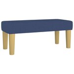 vidaXL Sommier à lattes de lit avec matelas Bleu 80x200 cm Tissu
