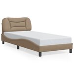 vidaXL Cadre de lit avec tête de lit Cappuccino 90x190 cm Similicuir