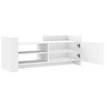 vidaXL Meuble TV Blanc 100x35x40 cm Bois d'ingénierie