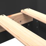 vidaXL Cadre de lit sans matelas noir 100x200 cm bois d'ingénierie