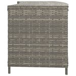 vidaXL Étagères de rangement 2 Pièces gris résine tressée