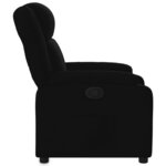 vidaXL Fauteuil inclinable Noir Tissu