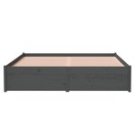 vidaXL Cadre de lit sans matelas gris bois massif 135x190 cm