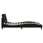 vidaXL Cadre de lit avec LED sans matelas noir 120x200 cm