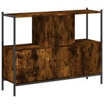 vidaXL Bibliothèque chêne fumé 102x28x77 5 cm bois d'ingénierie