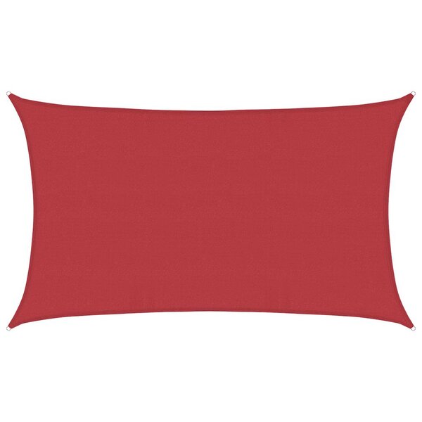 vidaXL Voile d'ombrage 160 g/m² Rouge 5x8 m PEHD