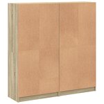 vidaXL Bibliothèque avec portes chêne sonoma 136x37x142 cm