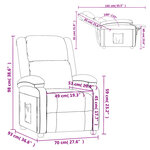 vidaXL Fauteuil inclinable bleu velours
