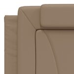 vidaXL Cadre de lit avec tête de lit Cappuccino 180x200 cm Similicuir