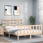 vidaXL Cadre de lit sans matelas 140x190 cm bois de pin massif