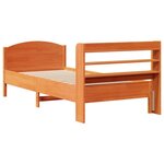 vidaXL Cadre de lit sans matelas cire marron 90x200 cm bois pin massif