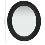 vidaXL Miroir mural style baroque 50x60 cm noir