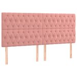 vidaXL Têtes de lit 4 Pièces Rose 100x7x78/88 cm Velours