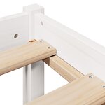 vidaXL Cadre de lit sans matelas blanc 120x200 cm bois de pin massif