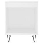 vidaXL Table de chevet Blanc 40x35x50 cm Bois d’ingénierie