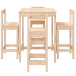 vidaXL Ensemble de bar de jardin 5 Pièces bois de pin massif