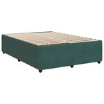 vidaXL Sommier à lattes de lit et matelas Vert foncé 160x200cm Velours