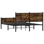 vidaXL Cadre de lit métal avec tête de lit et pied de lit 137x190 cm