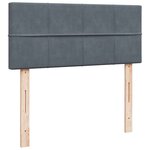 vidaXL Sommier à lattes de lit et matelas Gris foncé 120x200cm Velours