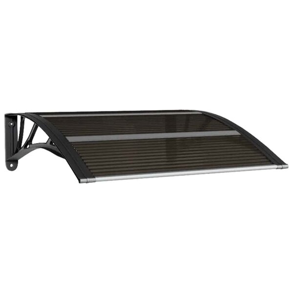 vidaXL Auvent de porte Noir 80x75 cm Polycarbonate