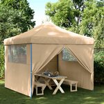 vidaXL Tente de réception pliable escamotable avec 4 parois latérales