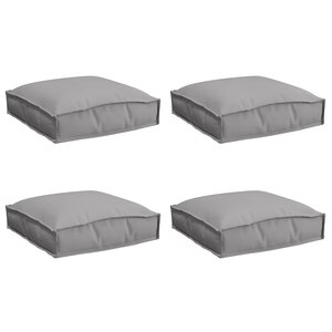vidaXL Coussins de Palette pour Siège 4 Pièces Gris 40x40x8 cm Tissu Oxford