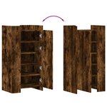 vidaXL Armoire à chaussures chêne fumé 52x37 5x100cm bois d'ingénierie