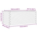 vidaXL Jardinière 110x60x45 5 cm bois massif de douglas