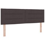 vidaXL Tête de lit Design Lignes Marron Foncé 140 cm Tissu