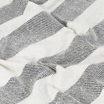 vidaXL Couverture Coton Rayures 220x250 cm Anthracite