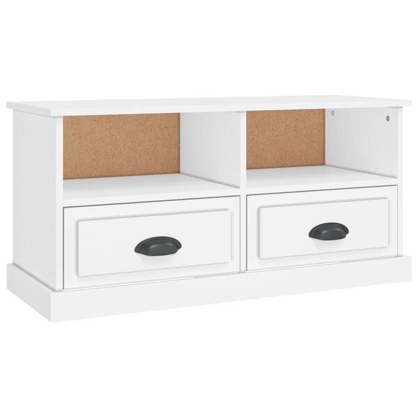 vidaXL Meuble TV blanc 93x35 5x45 cm bois d'ingénierie