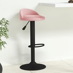 Vidaxl tabouret de bar rose velours