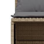 vidaXL Salon de jardin avec coussins 4 Pièces beige résine tressée