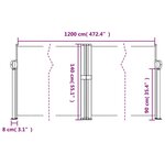 vidaXL Auvent latéral rétractable vert foncé 140x1200 cm