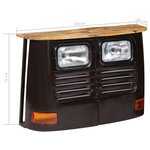 vidaXL Buffet en forme de camion Bois de manguier massif Gris foncé