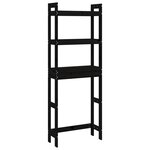 vidaXL Étagère de toilette Noir 63x26x171 cm Bois de pin massif